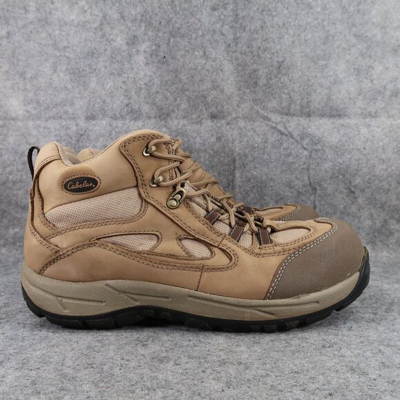 Cabelas Shoes Mens 13 Hiking Boots Outdoor Leather Mid Lace Up Active Trek Brown main image 13